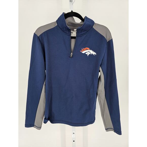 NFL Other - Denver Broncos NFL Mens Sz S 1/4 Zip Pullover Jacket by Fanatics Blue Football